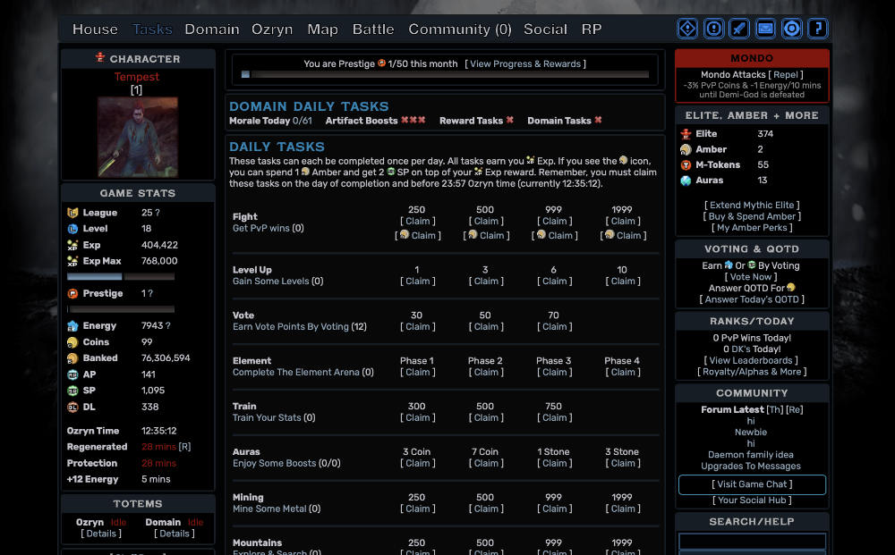 Fantasy Game Screenshot 1 Fantasy Game Screenshot 1